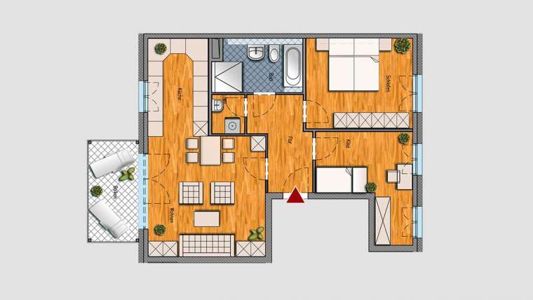 3-Raum-Wohnung im 3.OG