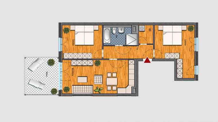 3-Raum-Wohnung im 1.OG