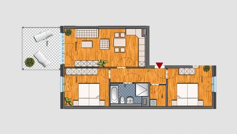 3-Raum-Wohnung im 1.OG