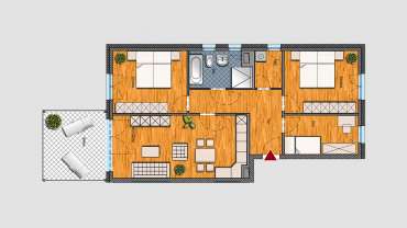 4-Raum-Wohnung im 2.OG