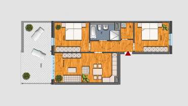 3-Raum-Wohnung im EG