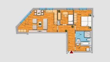 3-Raum-Wohnung im EG