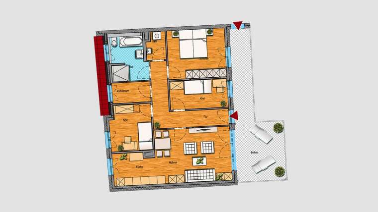 4-Raum-Wohnung im 3.OG