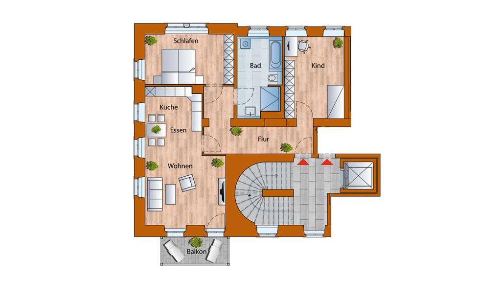2ObergeschossWElinks_grundriss K&S Immobilien Gruppe Dresden