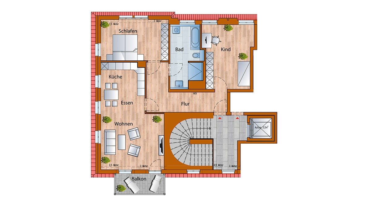 Großenhain Dachgeschoss Wohnung Grundriss