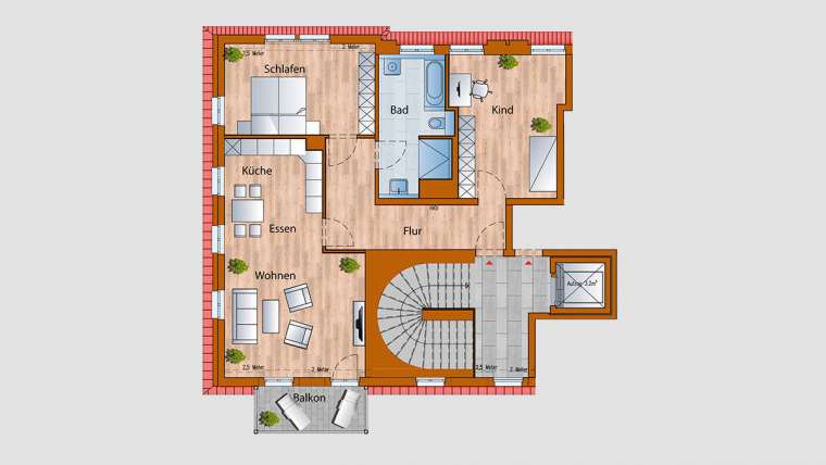 4-Raum-Wohnung im 3. OG