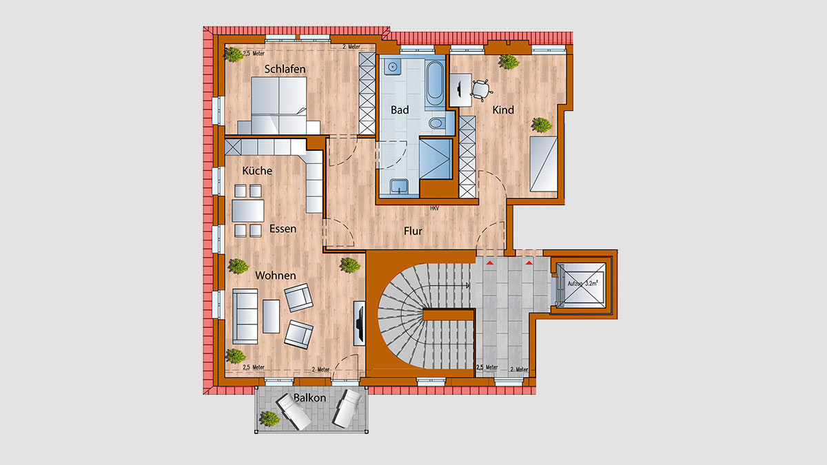 Großenhain Dachgeschoss Wohnung Grundriss