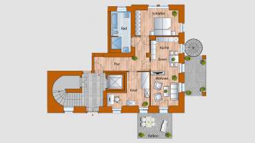 4-Raum-Wohnung im EG